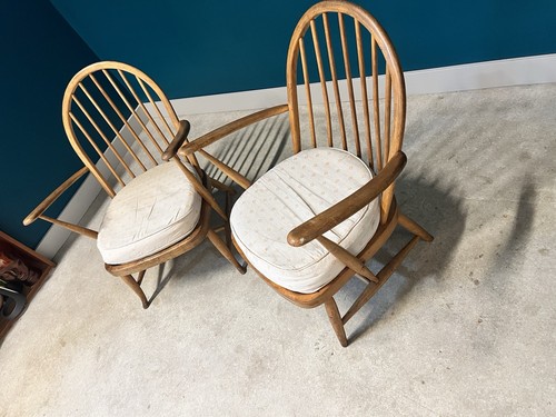 Pair ercol tub chairs - pair, of